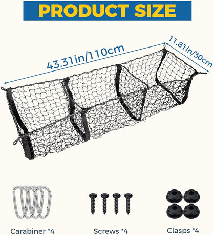 Cargo Net,Cargo Net for SUV,Truck Bed Organizer,Car Accessories Automotive Cargo Nets,3 Pocket Truck Bed Cargo Net,Truck Net Truck Storage,Mesh Storage Net for SUV, Car, Pickup Truck Bed, Etc