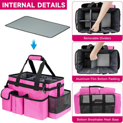 Cleaning Caddy,Cleaning Bag for Housekeepers,Cleaning Supplies Organizer with Handle,Black