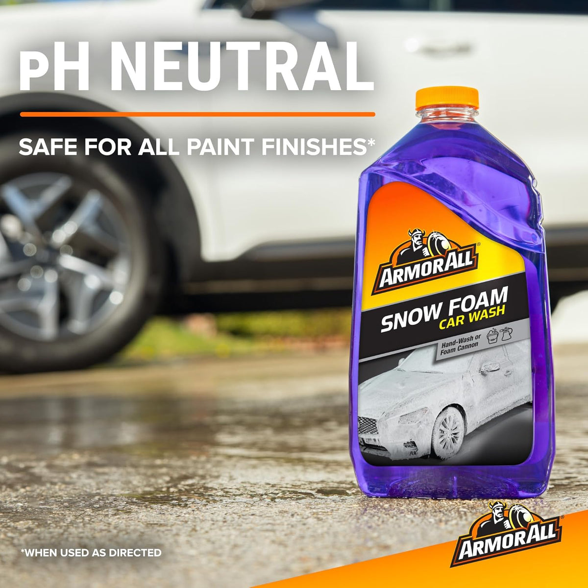Armor All Car Wash Snow Foam Formula, Cleaning Concentrate Soap for Cars, Truck, and Motorcycles, 50 Fl Oz (Pack of 4)