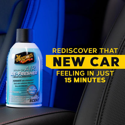 Meguiar’s Whole Car Air Refresher Odor Eliminator, Summer Breeze, 2 Oz— Car Air Freshener For Commuters, Detailers; Mist Refreshes Cabin For Sedan, Suv, Truck, Van