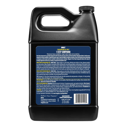 Meguiar's M6732 Marine/RV One Step Compound, Remove Oxidation, Stains, Scratches, and Water Spots, Restore the Color and Shine of Fiberglass Gel Coat Finishes, 32 Oz Bottle