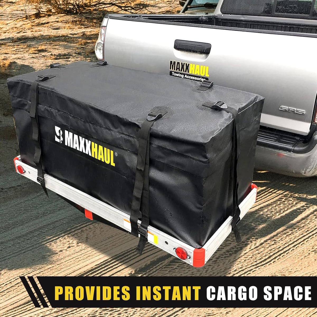 MaxxHaul Rooftop Cargo Bag 15 Cu Ft - Waterproof Universal Car Roof Carrier with Luggage Lock - No Rack Needed - Anti-Slip Mat - 100 lb Capacity - for Cars & SUV's (50719)