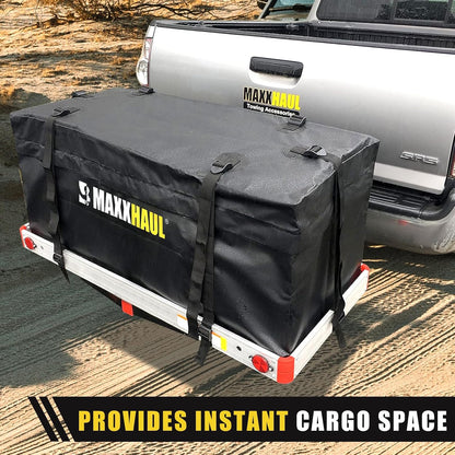MaxxHaul Rooftop Cargo Bag 15 Cu Ft - Waterproof Universal Car Roof Carrier with Luggage Lock - No Rack Needed - Anti-Slip Mat - 100 lb Capacity - for Cars & SUV's (50719)