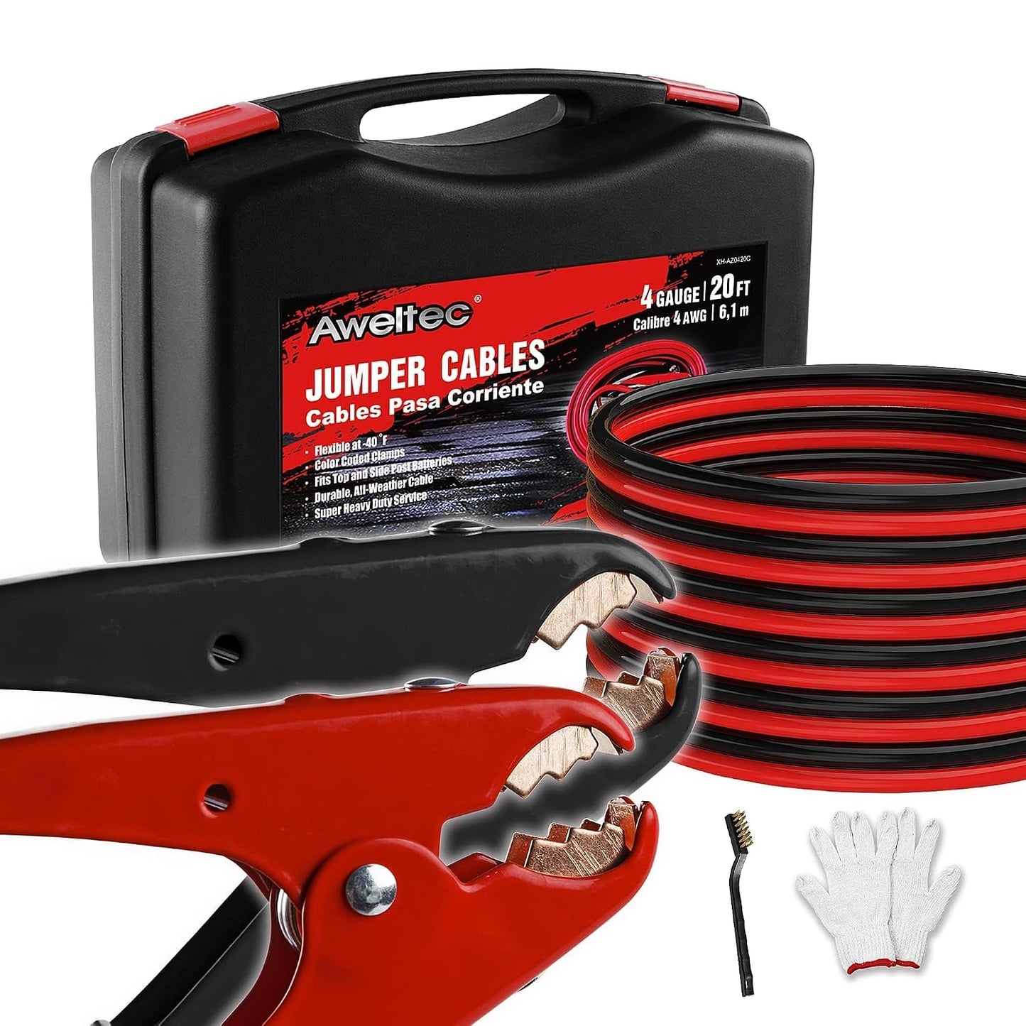 Jumper Cables for Car,8 Gauge 12 Feet Heavy Duty Booster Cable,Quick Connect Automotive Wires with Alligator Clamps,Carrying Bag for Cars Trucks