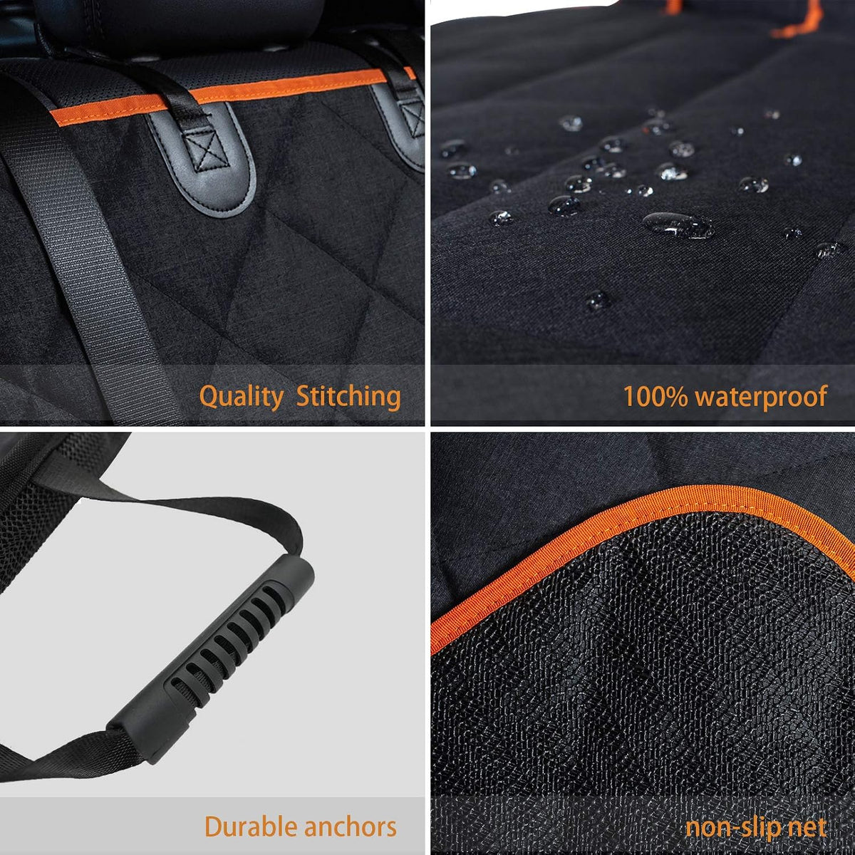petalage Bench Dog Car Seat Cover for Back Seat Waterproof Seat Covers Durable Scratch Proof Nonslip, Protector for Pet Fur & Mud Washable Backseat Cover for Cars Armrest Compatible