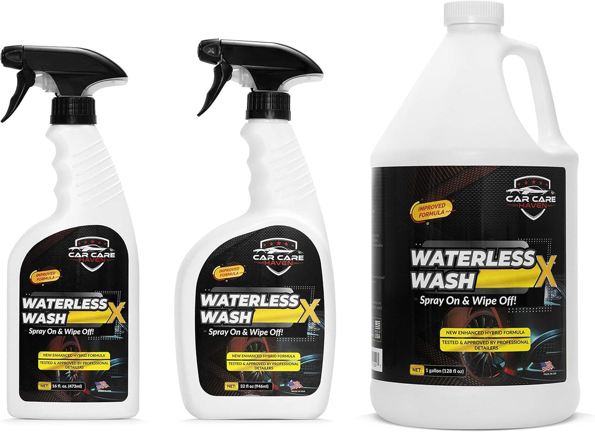 Waterless Wash X-Car Detailing Without Water (128 oz Gallon) Quick Detailer for Any Vehicle-Wash in Your Garage, at Work, or Anywhere-Spray On & Wipe Off