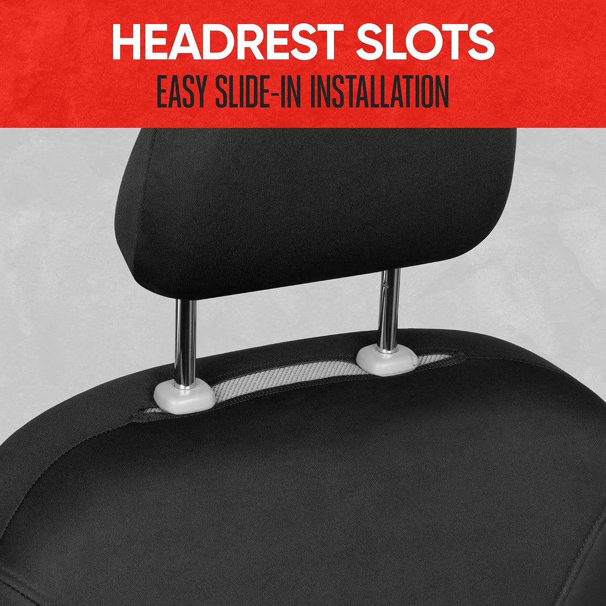 Motor Trend AquaShield Waterproof Front Seat Covers, Black Seat Covers for Cars – Neoprene Front Car Seats Cover, SUV Seat Covers Protector - Car Interior Cover for Auto, Trucks, & Dog Owners