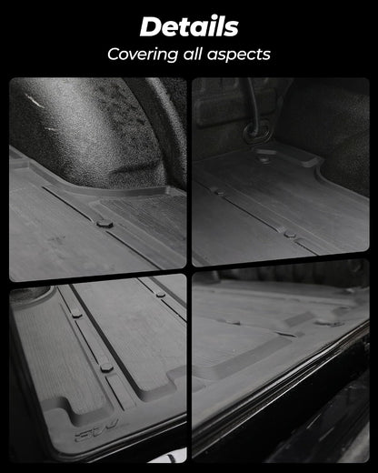 3W Floor Mats & Cargo Liner Fit for 2021 2022 2023 2024 2025 2026 Chevy Tahoe/GMC Yukon/Cadillac Escalade 7 Seat, TPE All Weather Custom Fit Car Accessories Heavy Duty Rubber Full Set Trunk Mats - Colors A