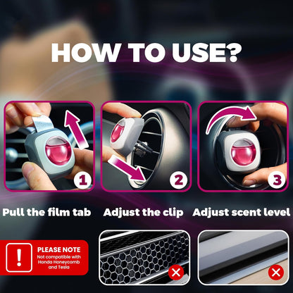 Air Jungles New Car Scent Car Air Freshener Vent Clip, 6 Count Long Lasting Up to 180 days, Natural Essential Oil Car Fragrance Accessories for Women and Men, Odor Eliminator - 4ml Each