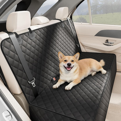 Dog Car Seat Cover, 2 Pack Waterproof Pet Front Seat Car Cover, Full Protection Dog Seat Protector with Side Flaps, Universal Size for Cars, Trucks, SUVs