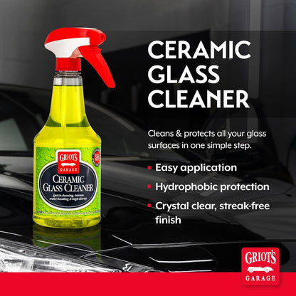 Griot's Garage Ceramic Glass Cleaner Spray for Car Windows, Windshields, Mirrors and Home Use, Cleans and Protects, Streak-Free, 11009, One Gallon