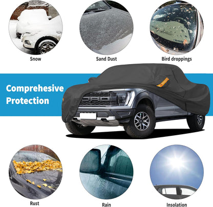 Full Car Covers for Sedan, Car Cover Waterproof All Weather Windproof Dustproof UV Protection Scratch Resistant Indoor Outdoor Univers