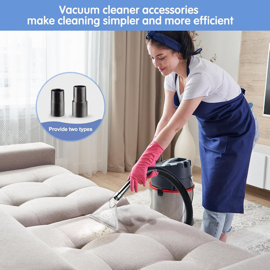 Universal Clear Vacuum Extraction Accessory with 1-1/4“,1-7/8” and 2-1/2” Adapter,Compatible with All Shop Vac Extractor,Wet Dry Vacuum Cleaner Attachments for Upholstery,Carpet Cleaning,Car Detailing