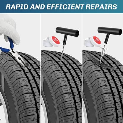 GOOACC Tire Repair Kit - 106pcs Heavy Duty Tire Plug Kit Flat Tire Puncture Repair Kit for Car, Motorcycle, ATV, UTV, RV, Tractor, Trailer