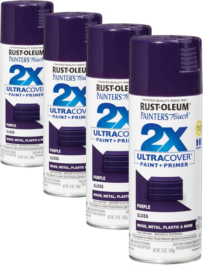 Rust-Oleum 334029 Painter's Touch 2X Ultra Cover Spray Paint, 12 oz, Gloss Clear - Colors E