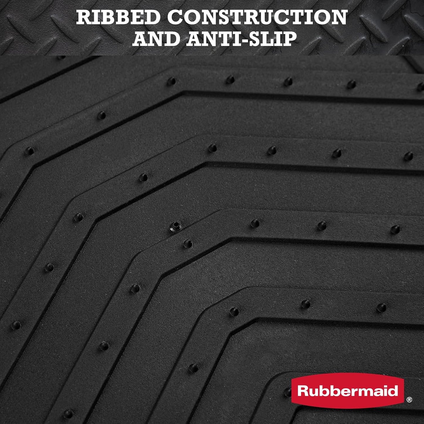 Rubbermaid Car Floor Mat, Heavy Duty All-Weather Car Mats Full Set with Dual-Tone Pink Aluminum Inserts – Universal Fit, Anti-Slip Backing, Trim-to-Fit for Most SUV, Sedan, Van