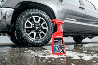 Mothers Foaming Wheel & Tire Cleaner, 24 oz. – Foaming Action Lifts Brake Dust & Grime, Safe for Factory-Coated Wheels, Restores, Cleans, Finishes Fast, Spot-Free Rinse (05924)