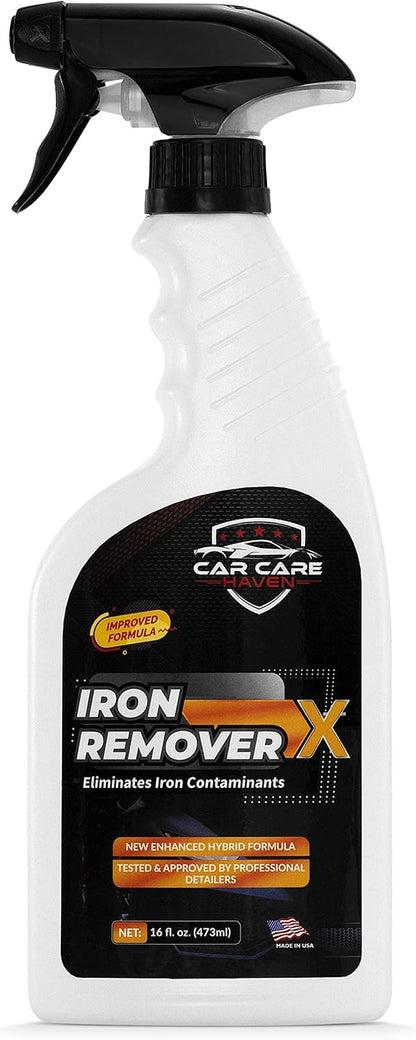Car Care Iron Remover X, Car Detailing Iron Rust Remover-Wheel, Paint, Ceramic-Cleaner-Car Cleaner Exterior Care Products, Colorless Rim Cleaner, Decal Remover-Use Before Clay Bar (128 Fl Oz Gallon)