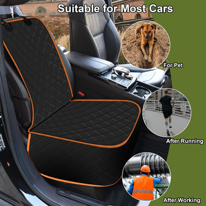 Femuar 2 Packs Car Front Seat Cover for Dogs, Waterproof Pet Car Seat Protector, Nonslip Scratch-Proof Dog Seat Cover for Cars, Trucks & SUVs