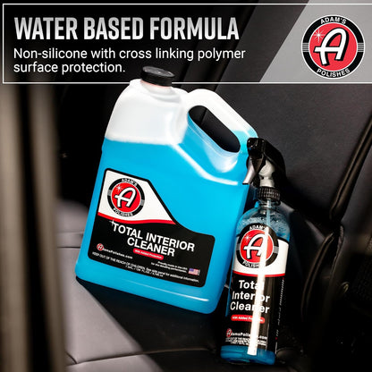 Adam's Polishes Total Interior Cleaner & Protectant, Quick Detailer & SiO2 Protection, Ceramic Infused, Anti-Static, OEM Finish, For Leather, Vinyl, Plastics, Glass & More