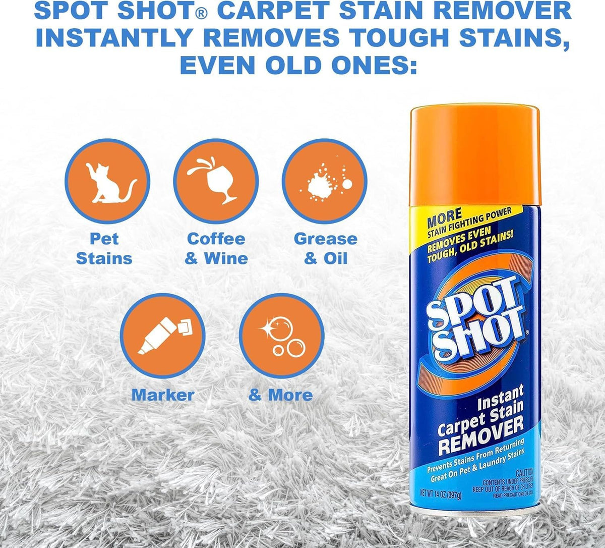 Spot Shot Professional Instant Carpet Stain Remover with Trigger Spray, 32 OZ