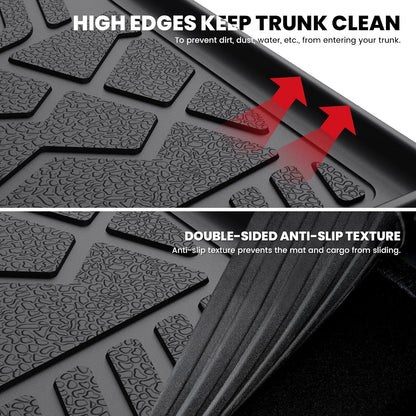 LASFIT Floor Mats for Jeep Grand Cherokee WL 2022-2025 2026 5-Seat (Include 4xe, NOT for L), All Weather TPE Custom Fit Car Mats Floor Liners Cargo Liner Cargo Mat Trunk Mat Black
