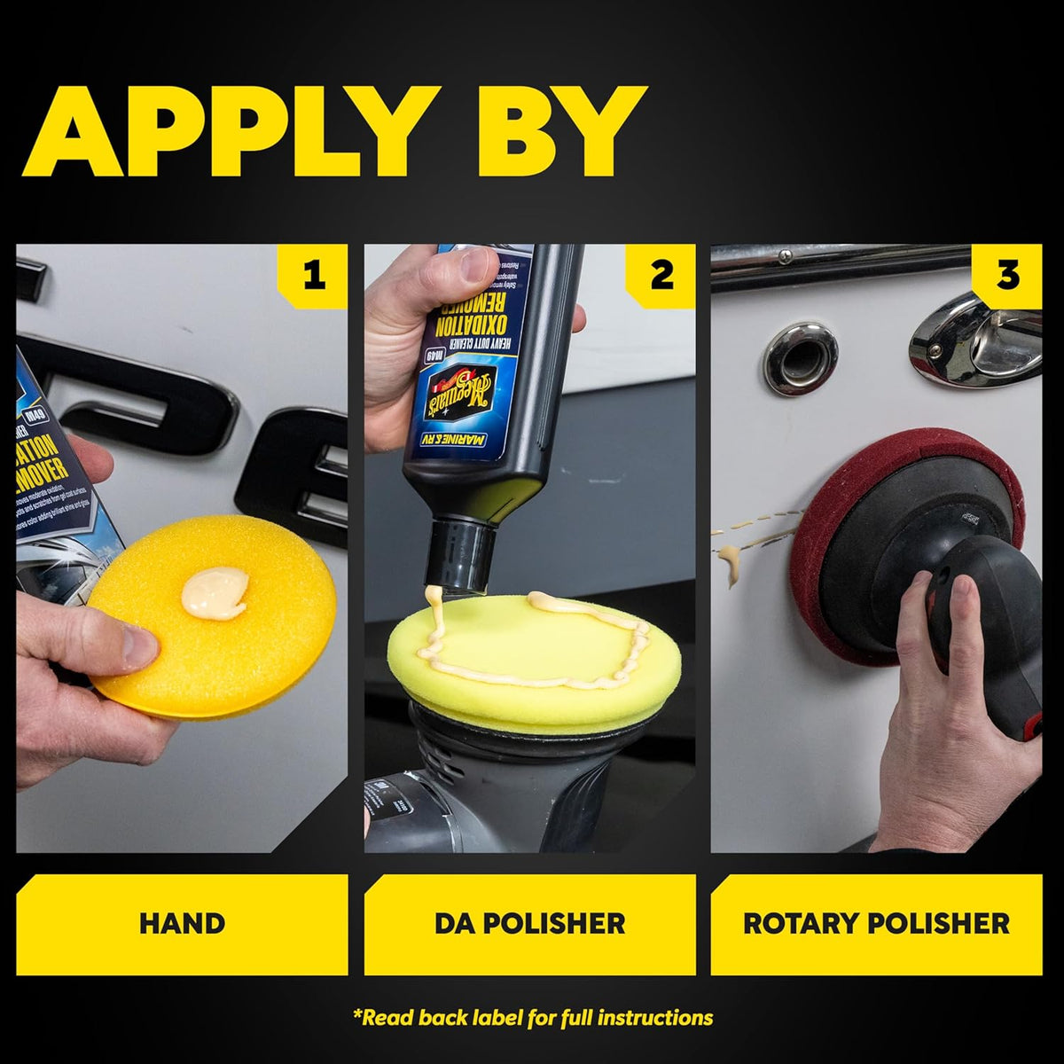 Meguiar's M4916 Marine/RV Heavy Duty Oxidation Remover, Oxidation, Water Spot, Stain, and Boat Scratch Remover for Vehicles with Gel Coat and Fiberglass Surfaces, 16 Oz - Packaging may vary