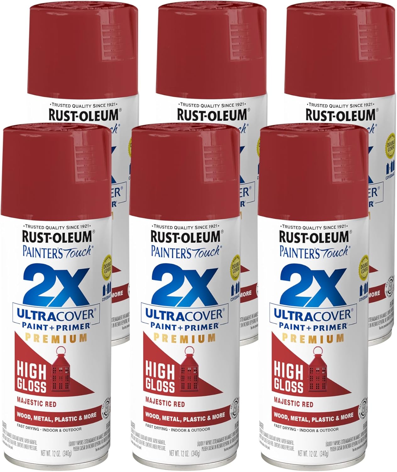 Rust-Oleum 334029 Painter's Touch 2X Ultra Cover Spray Paint, 12 oz, Gloss Clear - Colors D