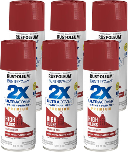 Rust-Oleum 334029 Painter's Touch 2X Ultra Cover Spray Paint, 12 oz, Gloss Clear - Colors D