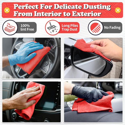 FIXSMITH Shop Towels, Pack of 200, Grey Microfiber Cleaning Cloth Bulk, Microfiber Towels for Cars, All-Purpose Absorbent Cleaning Rags, Dust Cloth for Automotive, Mechanic, Garage, 11.5 x 11.5 inch