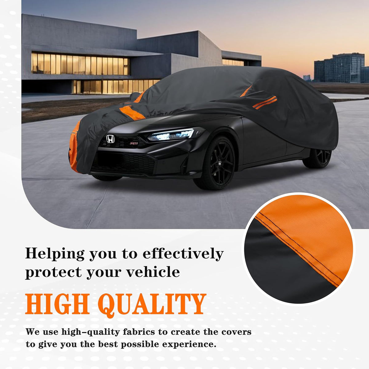 in Full Exterior Sedan Waterproof Car Cover All Weather, Waterproof,UV Resistant, Dustproof, and Snowproof Fit Toyota Camry,Tesla Model 3,Honda Accord,Nissan Altima,Kia K5 etc.Size A4