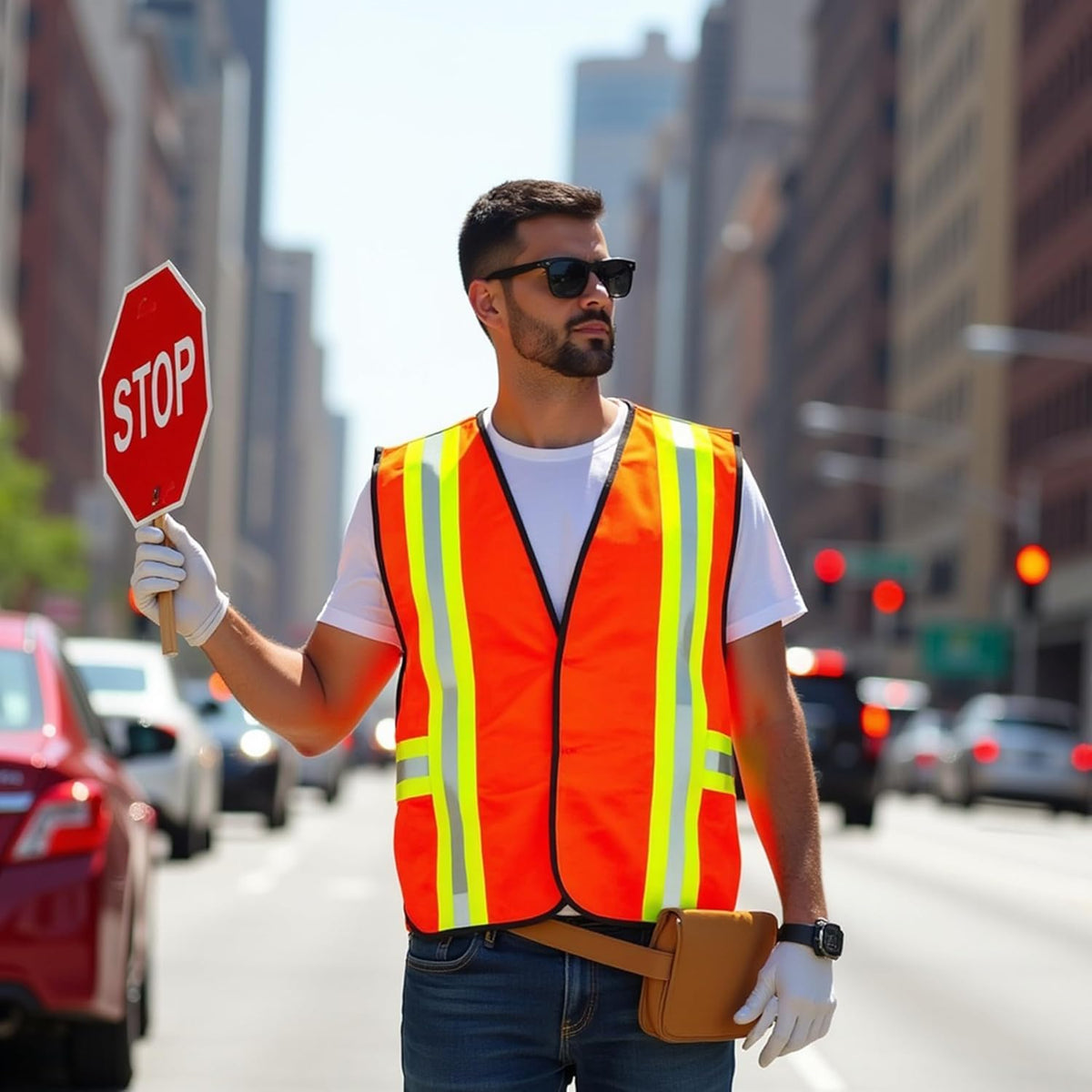 G & F Products High Visibility Reflective Safety Vest, One Size, Machine Washable Work Vest for Jobsite Safety