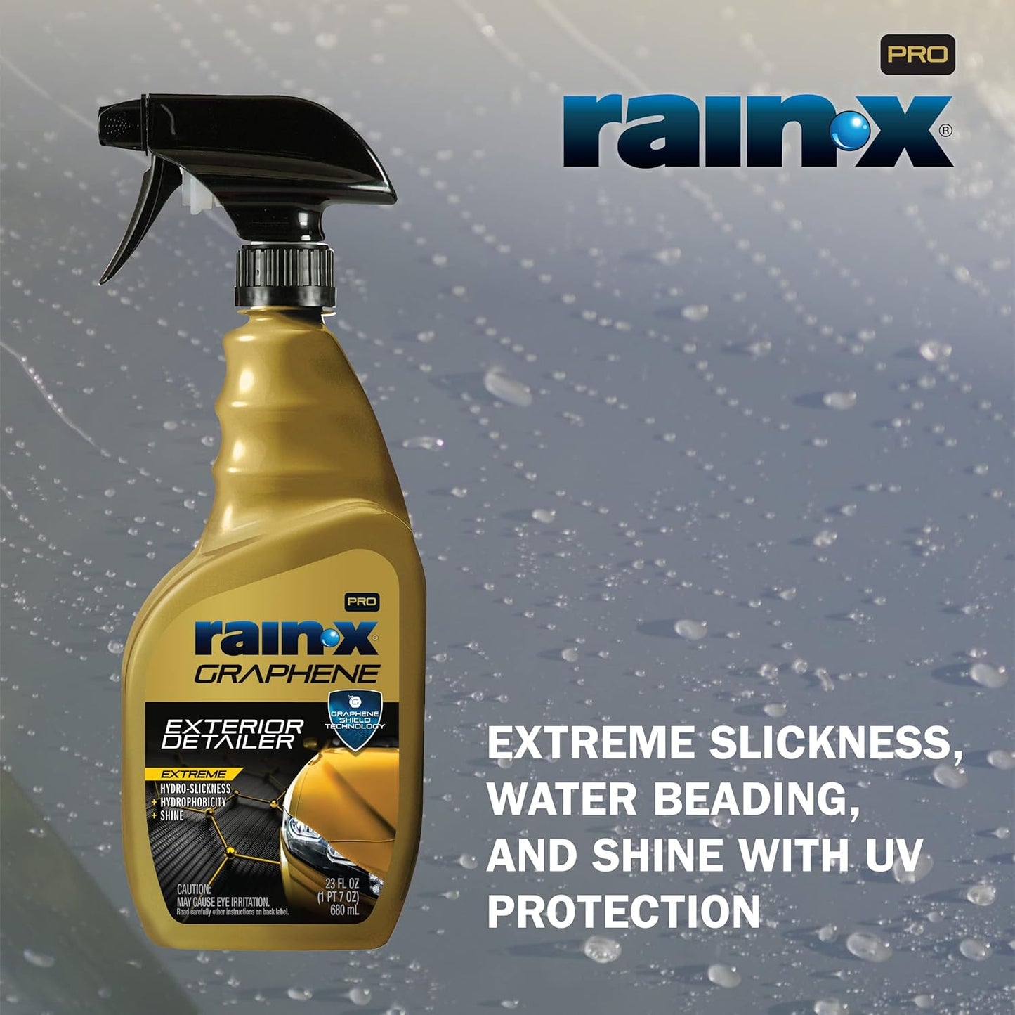 Rain-X 630177SRP Cerami-X Glass Cleaner + Water Repellent, 23oz - Cleaning Effectively While Remaining Streak Free, Protecting Against Contaminants and Stains