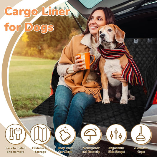 SUV Cargo Liner for Dogs, 200 * 135cm Pet Dog Car Seat Cover with Side Flaps for SUVs Backseats, Dog Car Trunk Seat Protector Cover Mat for Universal Car Trunk Pet (79inch*53.14inch)