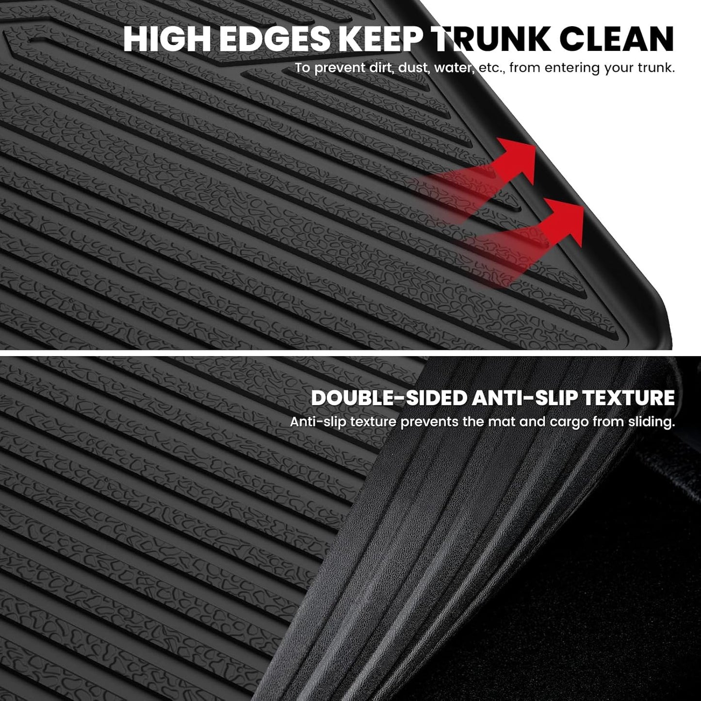 LASFIT Cargo Liner for Honda CR-V 2026 2025 2024 2023 (Gasoline & Hybrid & e:FCEV) All Weather TPE Car Trunk Mat (Upper Position), Cargo Only Black
