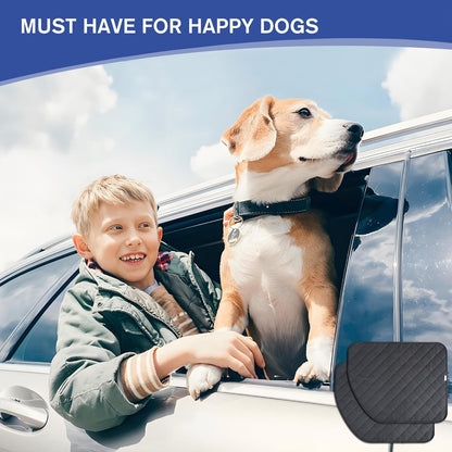 ALLANSING Dog Car Door Protector 2-Pack, Protects Doors from Dog Scratches, 900D Heavy Duty Thick Fabric, Window Roll Compatible & No Tint Damage, Secure Fit for Cars/SUVs/Trucks