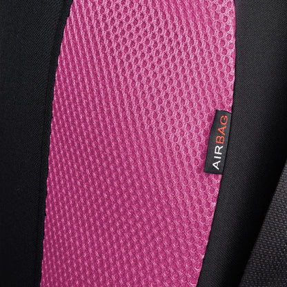 Flying Banner Butterfly car seat Covers ful Set Fashion Universal Lady Woman Female Rear Bench Split Colorized (Pink, 2 Fronts - Lace)