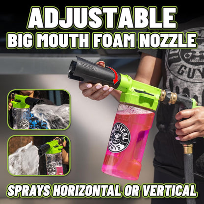 Chemical Guys Foam Blaster 6 Car Wash Gun, Chemical Guys Foam Gun, and Chenille Scratch-Free Microfiber Wash Mitt - Connects to Any Garden Hose for Thick Suds - Safe for Cars, Trucks, SUVs - 2 Items