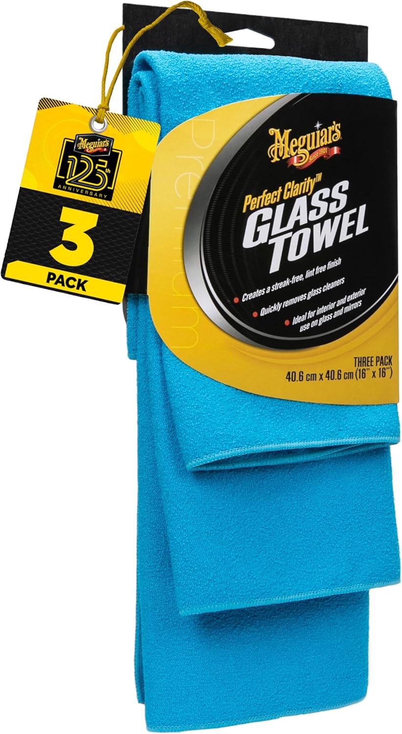 Meguiar's Perfect Clarity Glass Cleaner, Keep Windows, Windshields, and Mirrors Gleaming using a Premium Anti-Hazing Formula that Leaves a Superior Streak Free Finish, 24 Oz