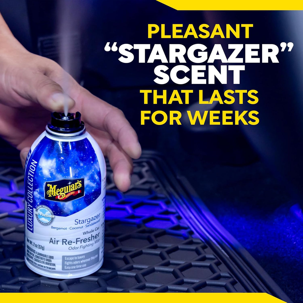 Meguiar’s Whole Car Air Refresher Odor Eliminator, Summer Breeze, 2 Oz— Car Air Freshener For Commuters, Detailers; Mist Refreshes Cabin For Sedan, Suv, Truck, Van