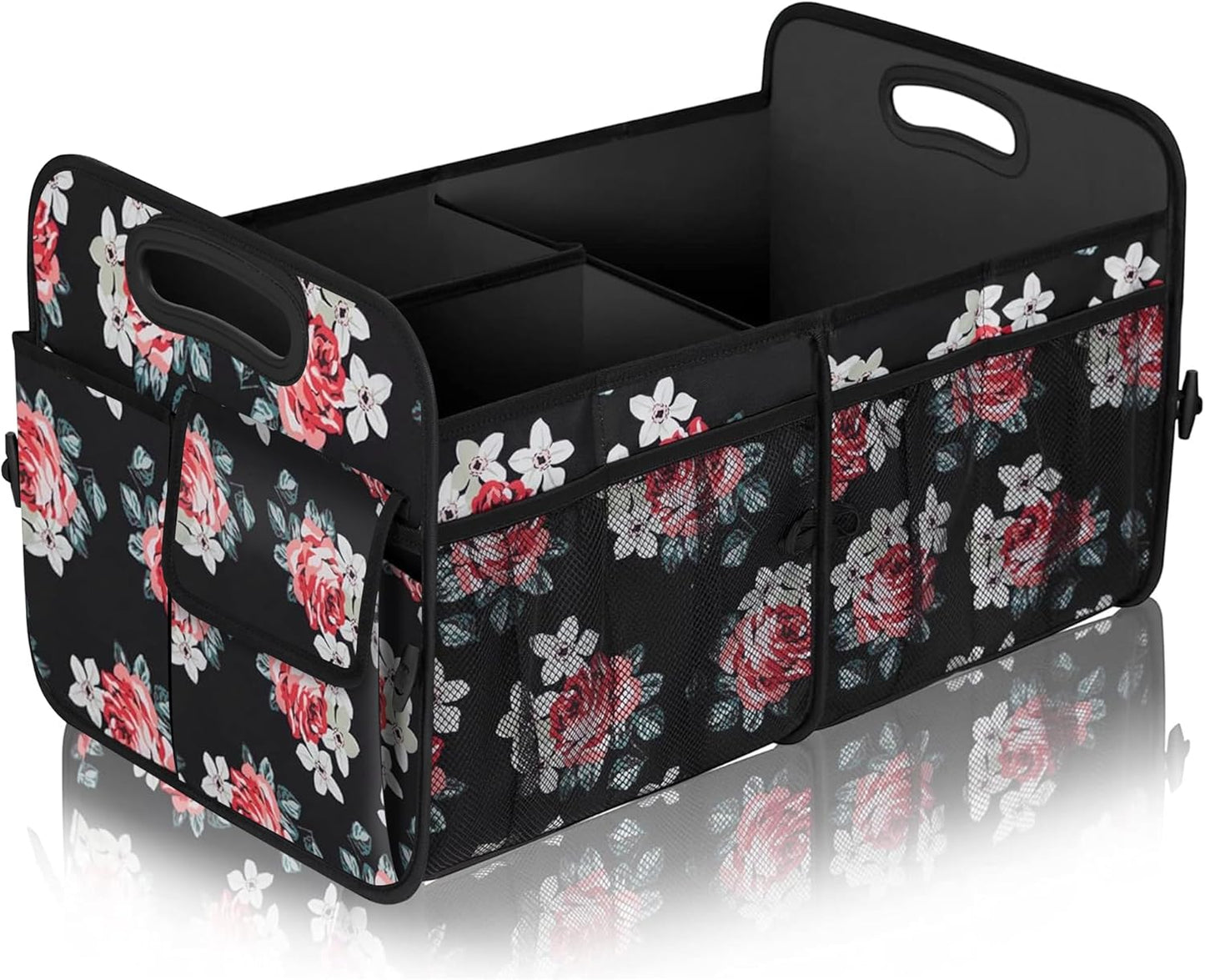 Femuar Car Trunk Organizer with Large Capacity Waterproof Car Accessories for Women & Men, Collapsible Trunk Organizer for Suv/Jeep/Sedan,Tools (Black, Standard)