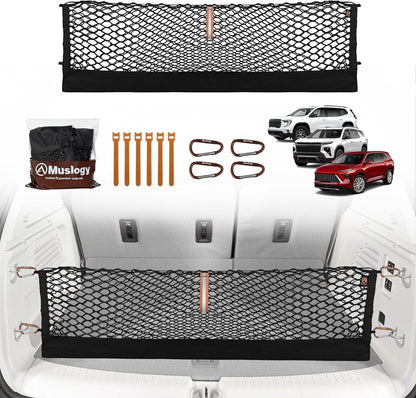 Muslogy Truck Bed Cargo Net Trunk Netting Compatible with 2023-2025 2026 Honda CR-V Accessories, Pickup Cargo Organizer SUV Sedan Storage Net w/Heavy Duty Carabiners - Colors B