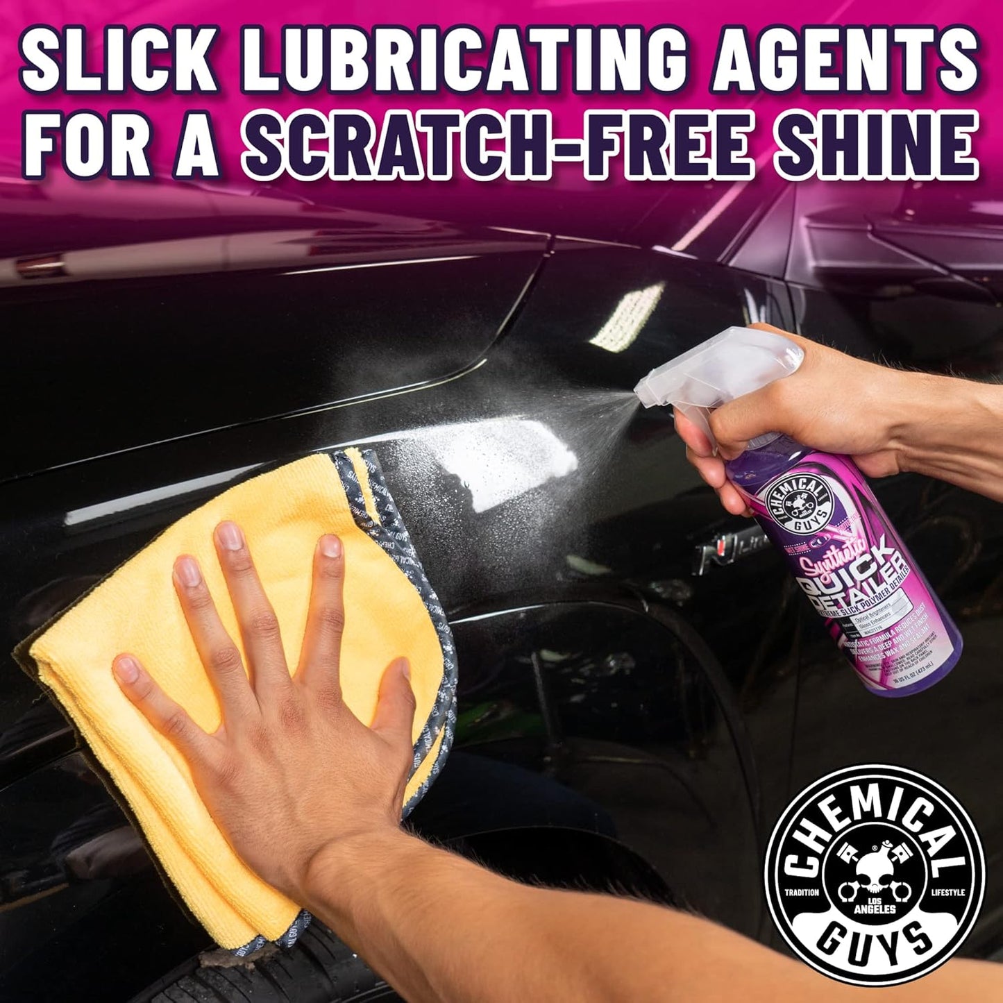 Chemical Guys WAC2111602 Synthetic Quick Detailer, Extreme Slick Polymer Detailer, Great for Cars, Trucks, SUVs, Motorcycles, RVs & More, 16 fl oz (2 Pack)