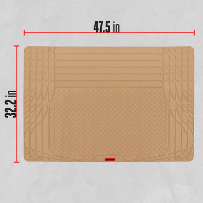 Motor Trend FlexTough SUV Cargo Liner & Car Trunk Mat - Universal Trim-To-Fit All Weather Cargo Mats for Back of SUV - SUV Trunk Mat & Trunk Liner Floor Mat Cargo Cover - Trunk Cover 47.5"in x 32.2"in
