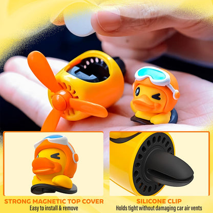 Car Vent Clips - Bear Pilot Car Air Freshener Vent Clip with Rotating Propeller, Durable and Easy to Install, 2.1"x2.5"x2.4" Versatile Size, 2 Aroma Tablets Included, Adds a Playful Touch to Interior