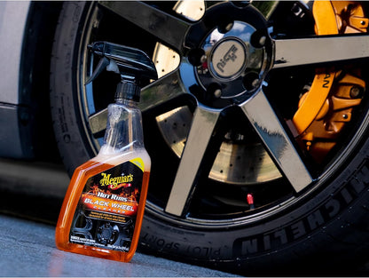 Meguiar's Hot Rims Aluminum Wheel Cleaner, Deep Foaming Rim Cleaner Spray Formulated to Effectively Clean Uncoated Polished Aluminum, Anodized, and Powder-Coated Wheels, 24 Oz