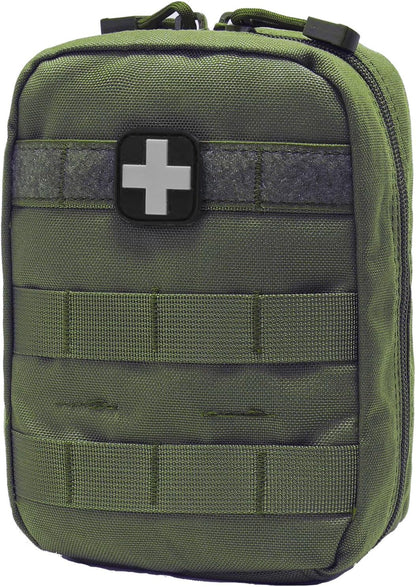 Carlebben EMT Pouch MOLLE Ifak Pouch Tactical MOLLE Medical First Aid Kit Utility Pouch (With Medical Supplies)