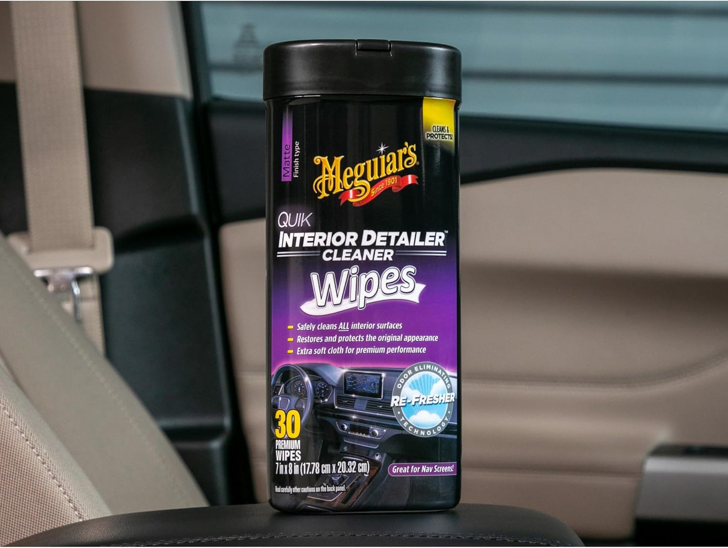 Meguiar's Quik Interior Detailer Cleaner, Quick Detailer Spray Cleans And Refresh Car Interiors, Use On Plastics, Leather & Rubber, Dashboards, Trim In Cars, Trucks & Suvs - 24 Oz Spray Bottle
