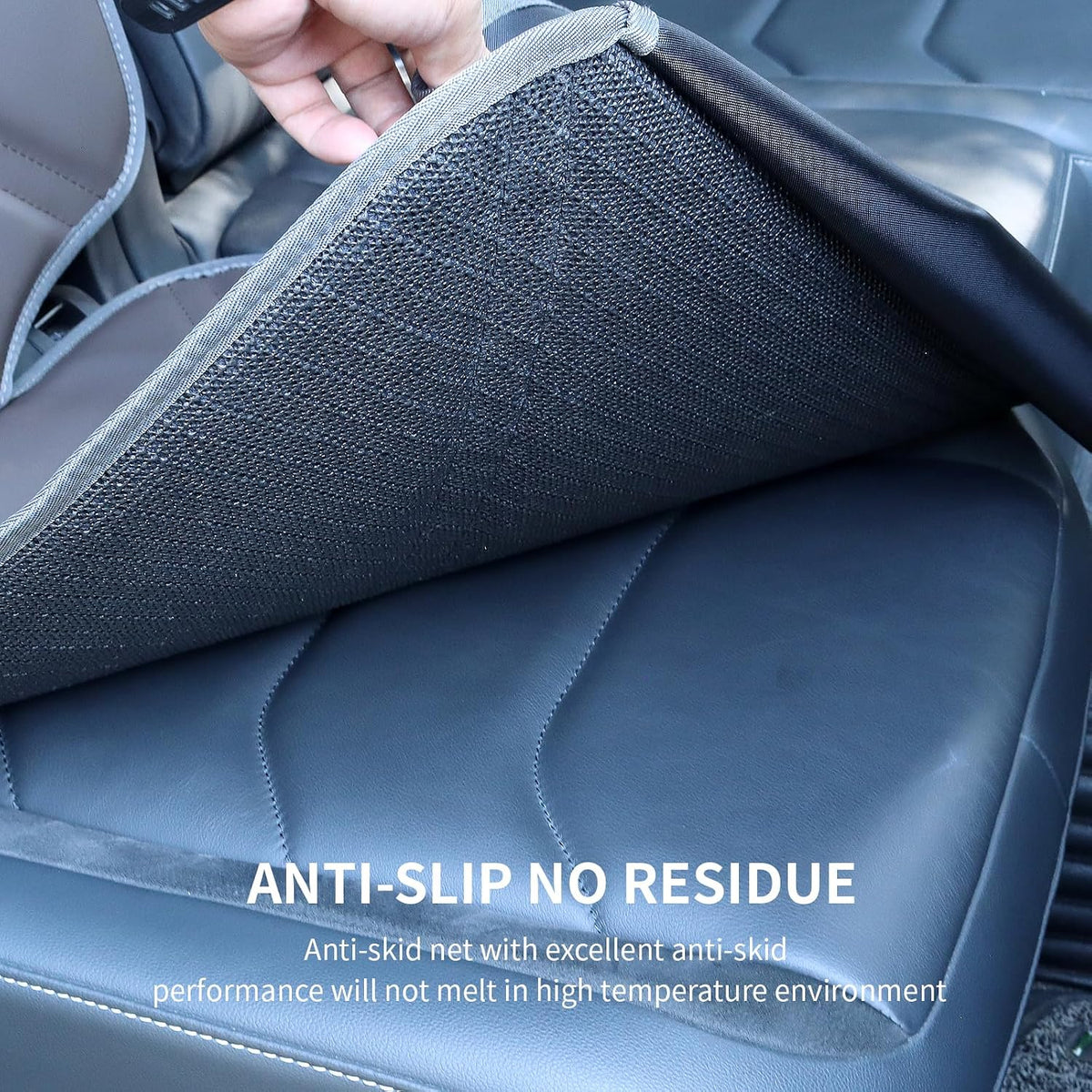 Viaviat Car Seat Protector Leather Waterproof Child Safety Seat Protector Cover with Thick Pad and 2 Large Pockets Durable Kick Mat for All Auto Seat (Beige)