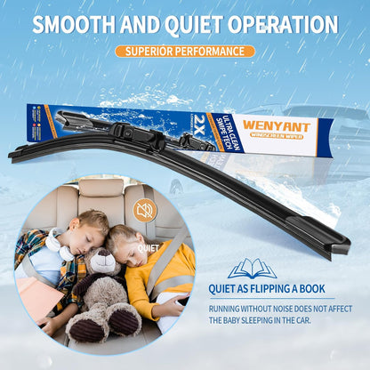 28"/28" Windshield Wipers Compatible with Ford Edge 2015-2020 Focus 2012-2018 Escape/Fusion 2013-2019 Front Wiper Blades for My Car Original Equipment Automotive Replacement (Set of 2) - Colors A